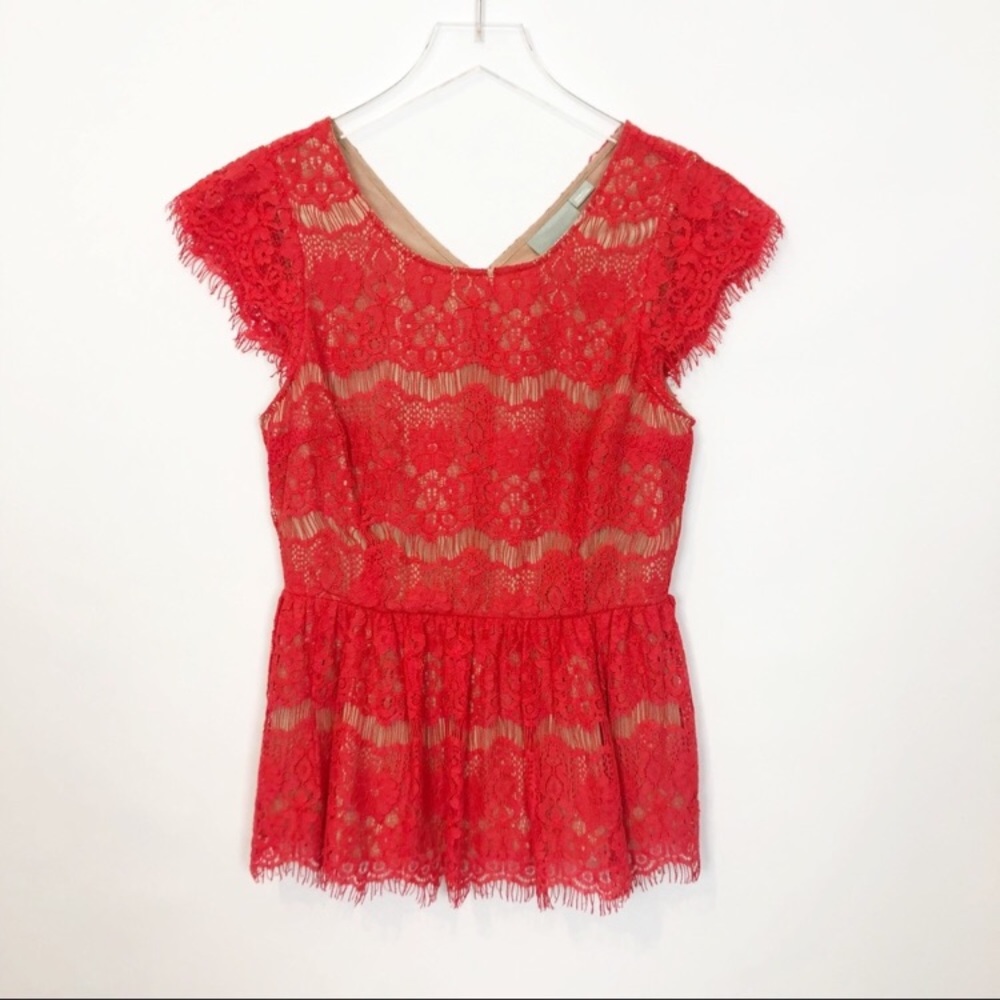 ANTHRO // MAEVE • Katrine Peplum Top Size X Small - Picture 3 of 7